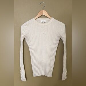 Bohme Beige Ribbed Women's Sweater